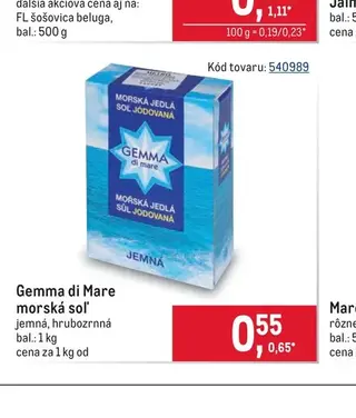 Gemma di Mare morská soľ 1 kg