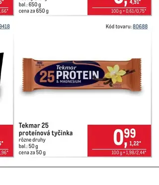 Tekmar 25 proteínová tyčinka 50 g