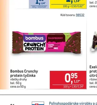 Bombus Crunchy protein tyčinka 50 g