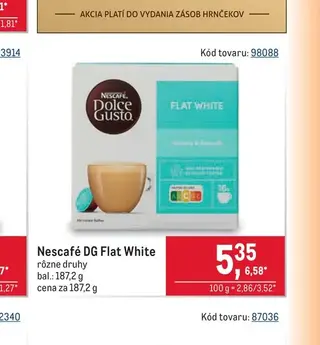 Nescafé DG Flat White 187,2 g