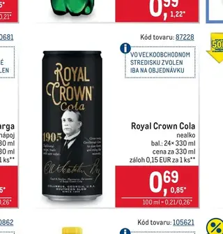 Royal Crown Cola 330 ml