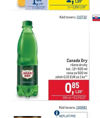 Canada Dry 500 ml