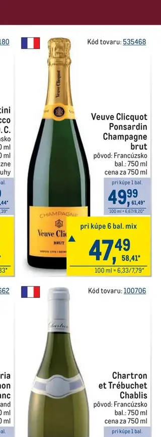 Veuve Clicquot Ponsardin Champagne brut 750 ml