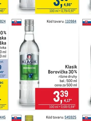 Klasik Borovička 30 %