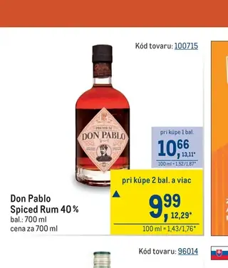 Don Pablo Spiced Rum 40 %