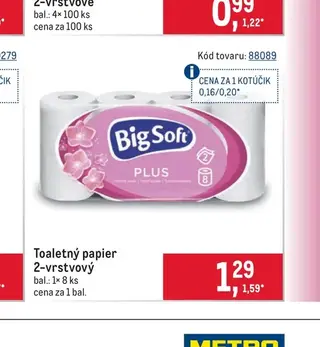 Toaletný papier 2-vrstvový 8 ks