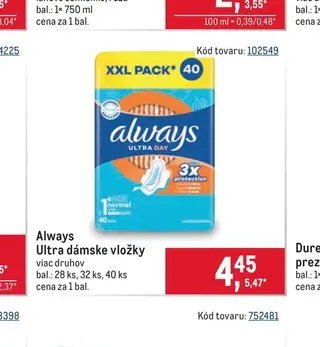 Always Ultra dámske vložky