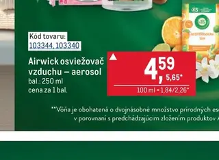 Airwick osviežovač vzduchu – aerosol 250 ml