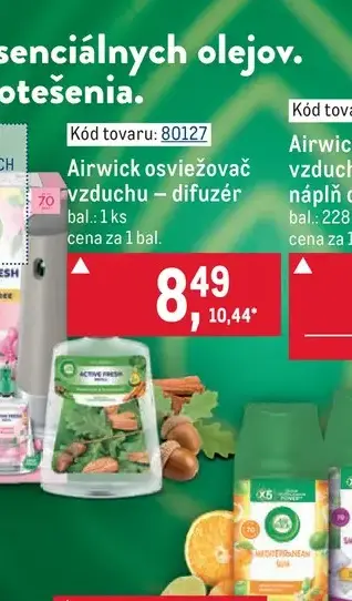 Airwick osviežovač vzduchu – difuzér 1 ks