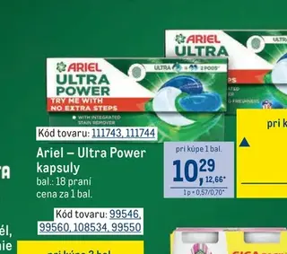 Ariel – Ultra Power kapsuly 18 praní