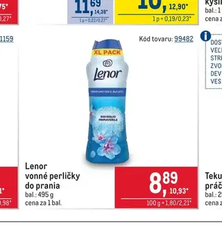 Lenor vonné perličky do prania 495 g