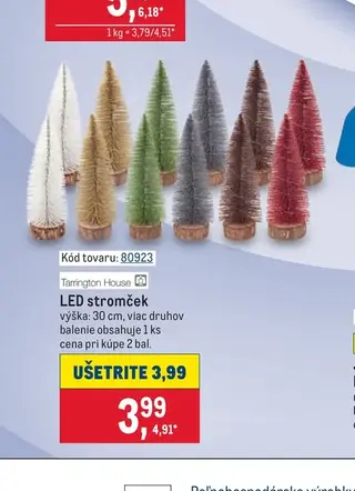 LED stromček výška 30 cm