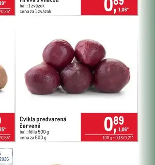 Cvikla predvarená červená 500 g