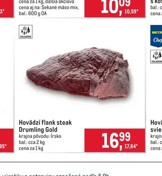 Hovädzí flank steak Drumling Gold