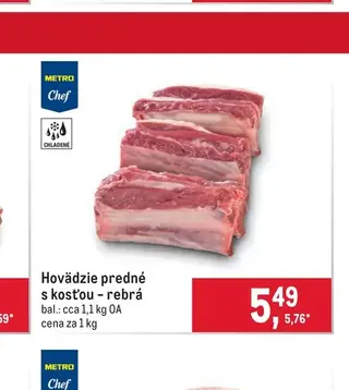 Hovädzie predné s kosťou - rebrá
