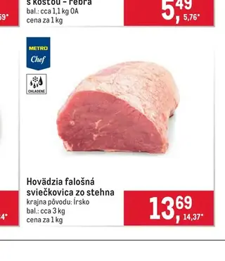 Hovädzia falošná sviečkovica zo stehna