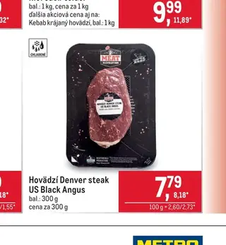 Hovädzí Denver steak US Black Angus 300 g