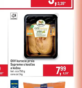 OliV kuracie prsia Supreme s kosťou a kožou