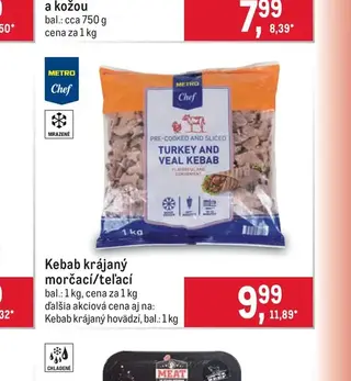 Kebab krájaný morčací/teľací