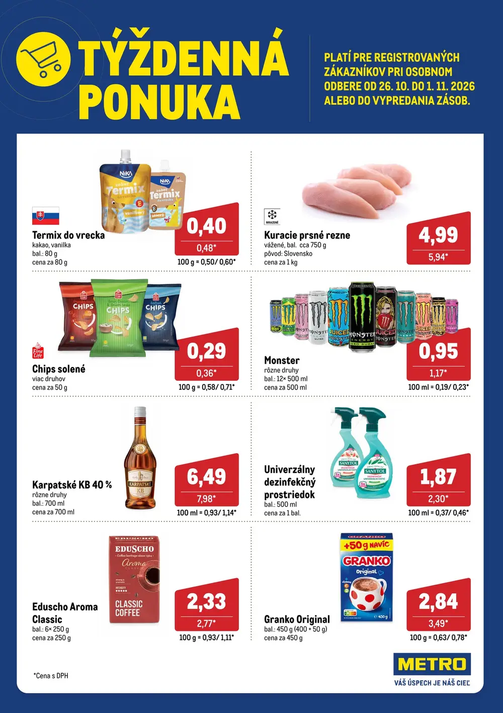 Metro leták od 26. 10. 2026 – strana 1