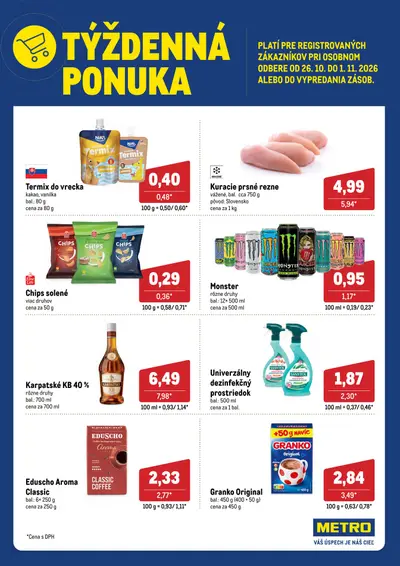 Metro leták od 26. 10. 2026