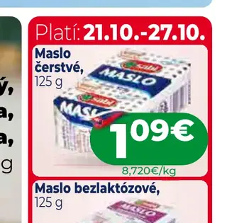 Maslo čerstvé 125 g