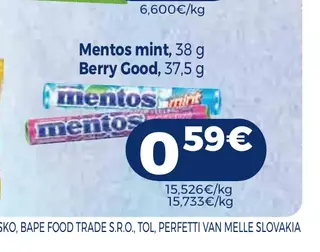 Mentos mint, 38 g