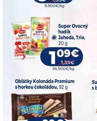 Super Ovocný hadík Jahoda, Trio 20 g