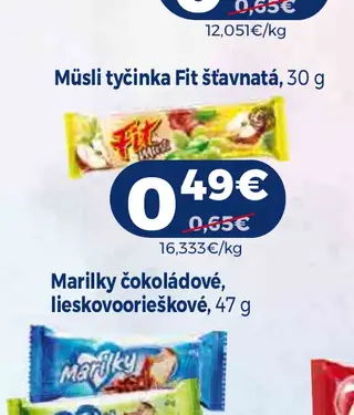 Müsli tyčinka Fit šťavnatá 30 g
