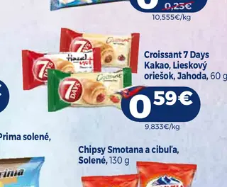 Croissant 7 Days Kakao, Lieskový oriešok, Jahoda 60 g