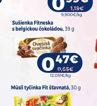 Sušienka Fitneska s belgickou čokoládou 39 g