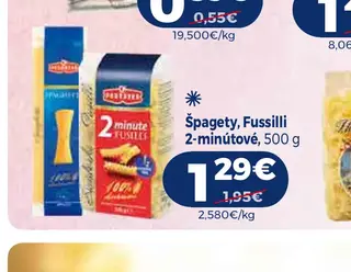 Špagety, Fussilli 2-minútové 500 g