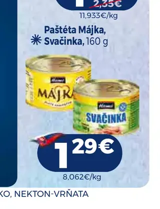 Paštéta Májka, Svačinka 160 g
