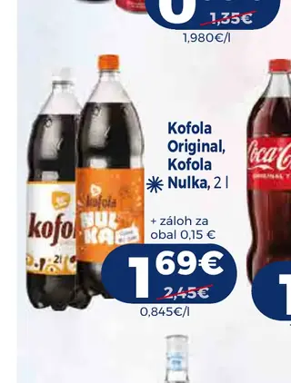 Kofola Original, Kofola Nulka, 2 l