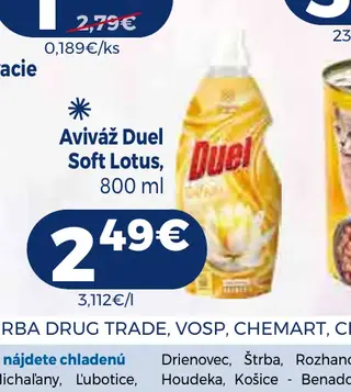 Aviváž Duel Soft Lotus 800 ml