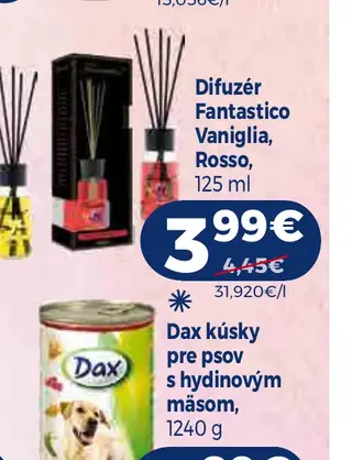 Difuzér Fantastico Vaniglia, Rosso 125 ml