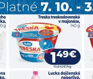 Treska treskoslovenská v majonéze 140 g