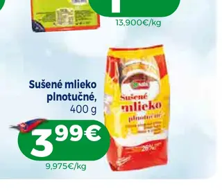 Sušené mlieko plnotučné 400 g