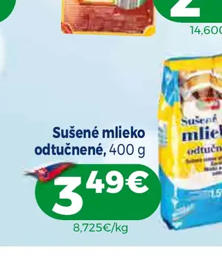 Sušené mlieko odtučnené 400 g