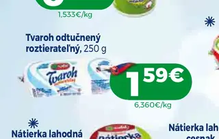Tvaroh odtučnený roztierateľný 250 g