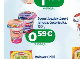Jogurt bezlaktózový jahoda, čučoriedka 150 g