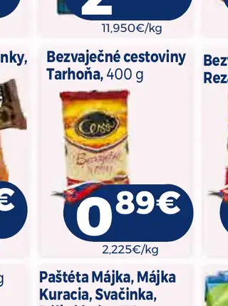 Bezvaječné cestoviny Tarhoňa 400 g