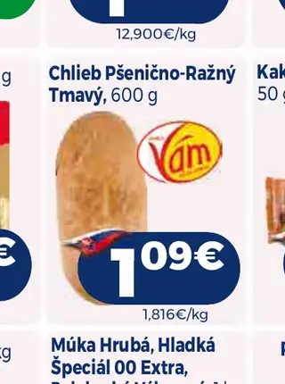 Chlieb Pšenično-Ražný Tmavý 600 g
