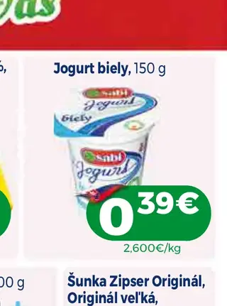 Jogurt biely 150 g