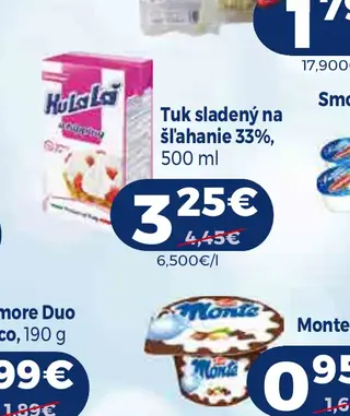 Tuk sladený na šľahanie 33% 500 ml