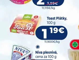 Toast Plátky 100 g