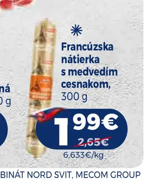 Francúzska nátierka s medvedím cesnakom 300 g