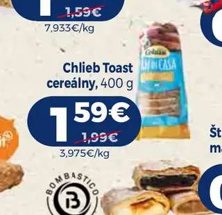 Chlieb Toast cereálny 400 g