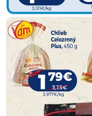 Chlieb Celozrnný Plus 450 g