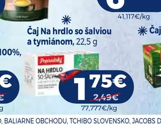 Čaj Na hrdlo so šalviou a tymiánom 22,5 g